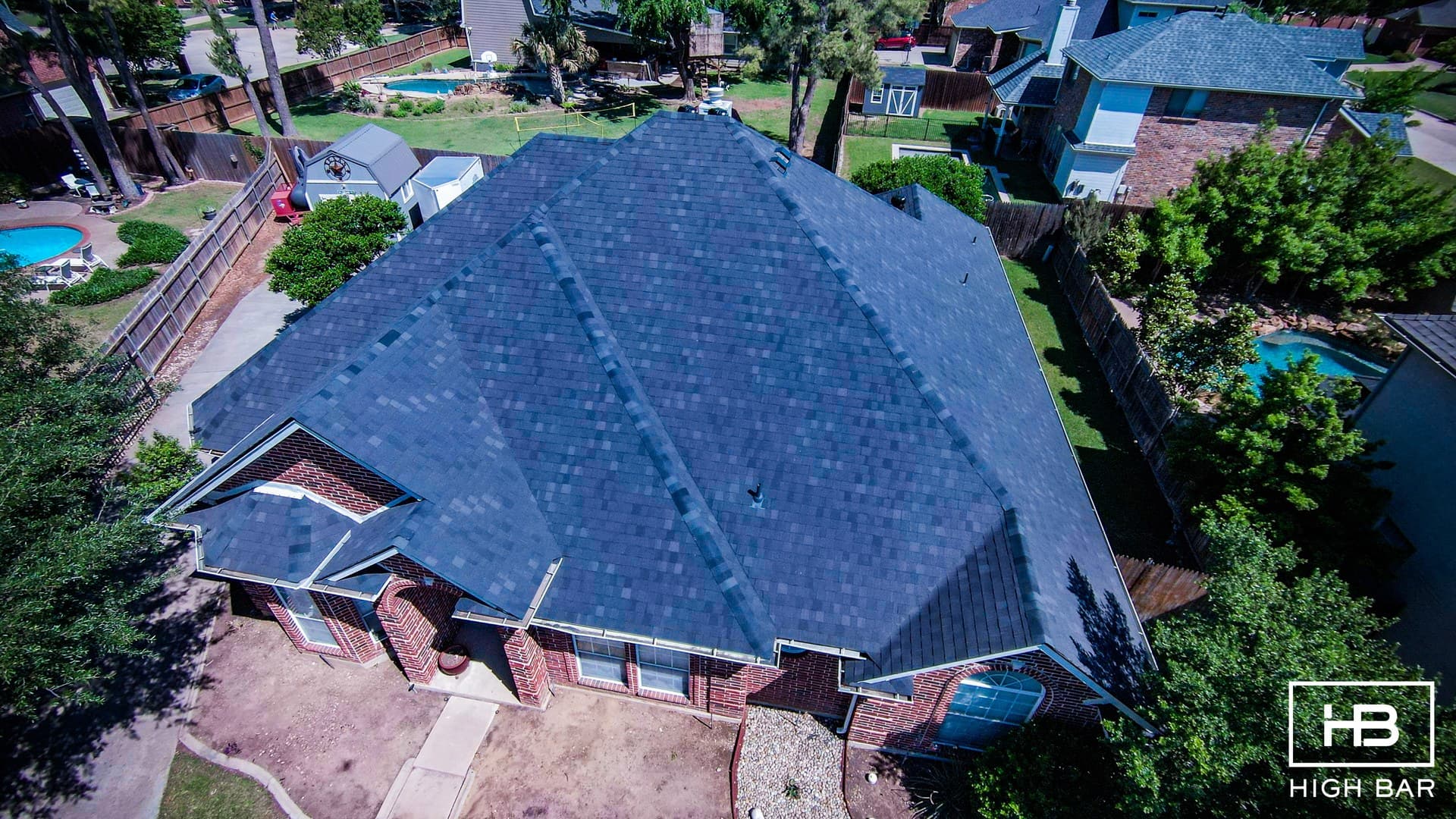 Aerial residential deliverable — High Bar Roofing